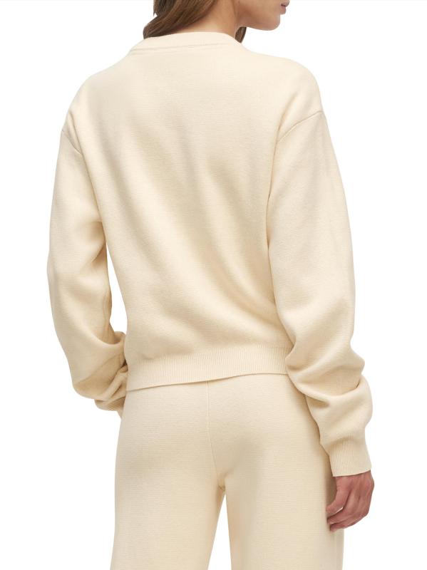 #5: سويت شيرت من القطن والكشمير بشعار Tatigation Sisters - كريم