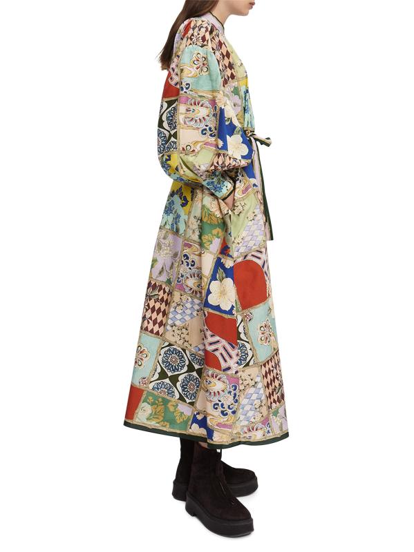 #2: قميص بيانكا مرقع بحزام - متعدد