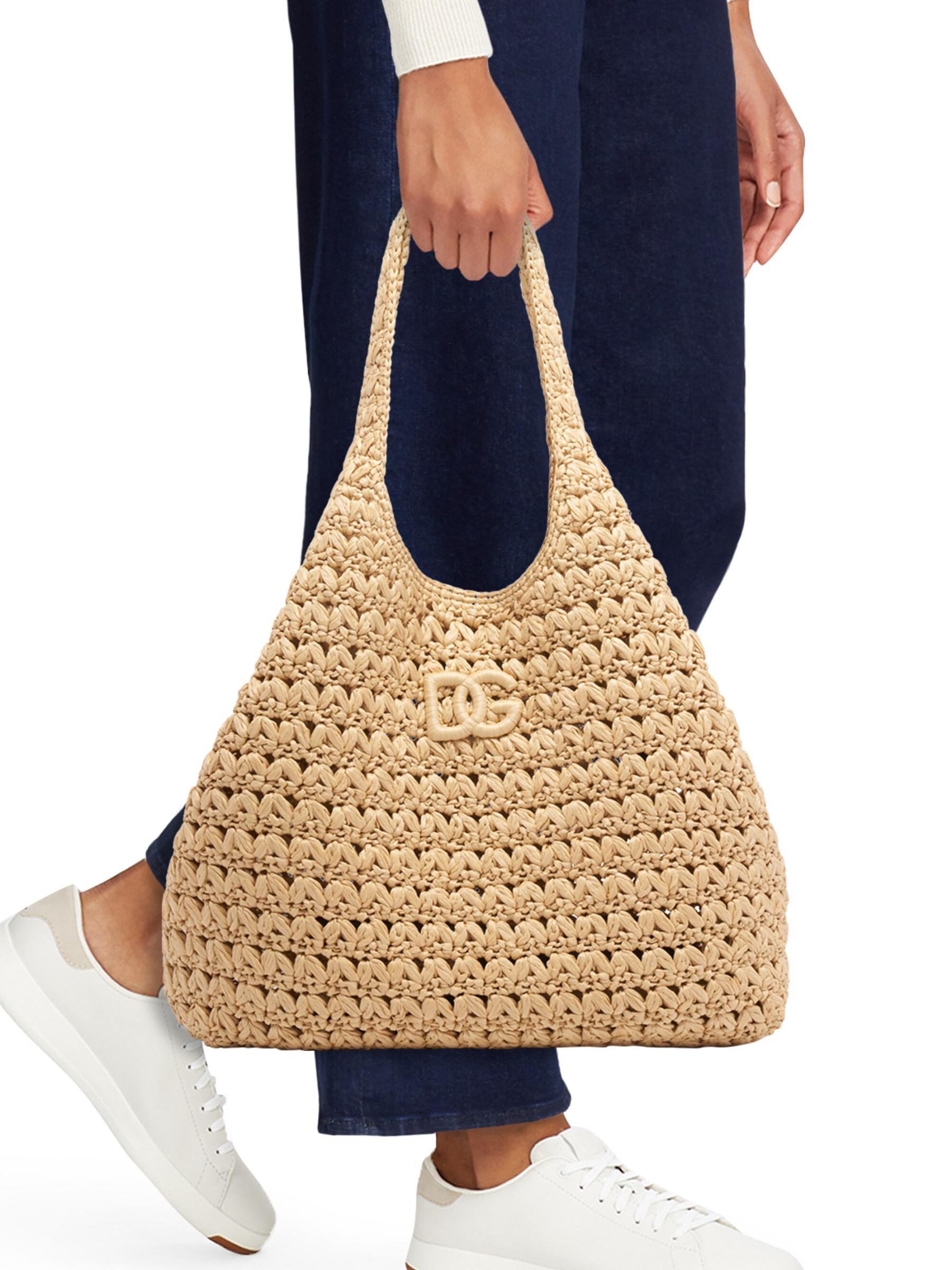 Shop DOLCE&GABBANA - 3.5 Raffia Logo Tote Bag | Saks Fifth