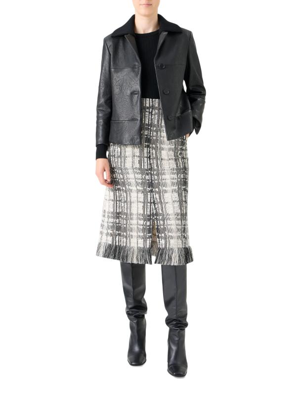 【AKRIS】アクリス レザージャケット【美品】 AKRIS】アクリス レザージャケット【美品】 AKRIS】アクリス レザー