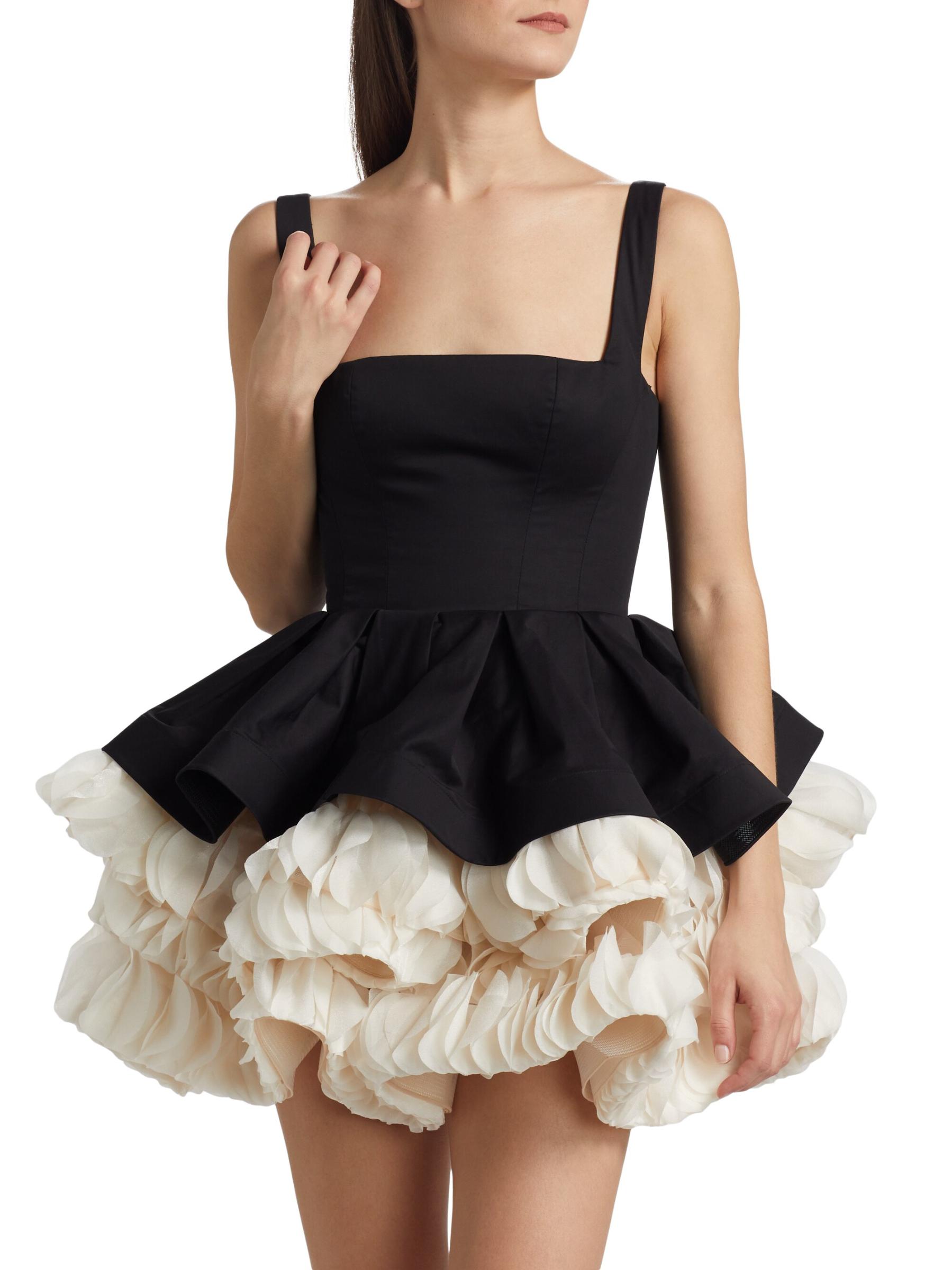 Shop Bronx and Banco - Catalina Ruffled Satin Minidress