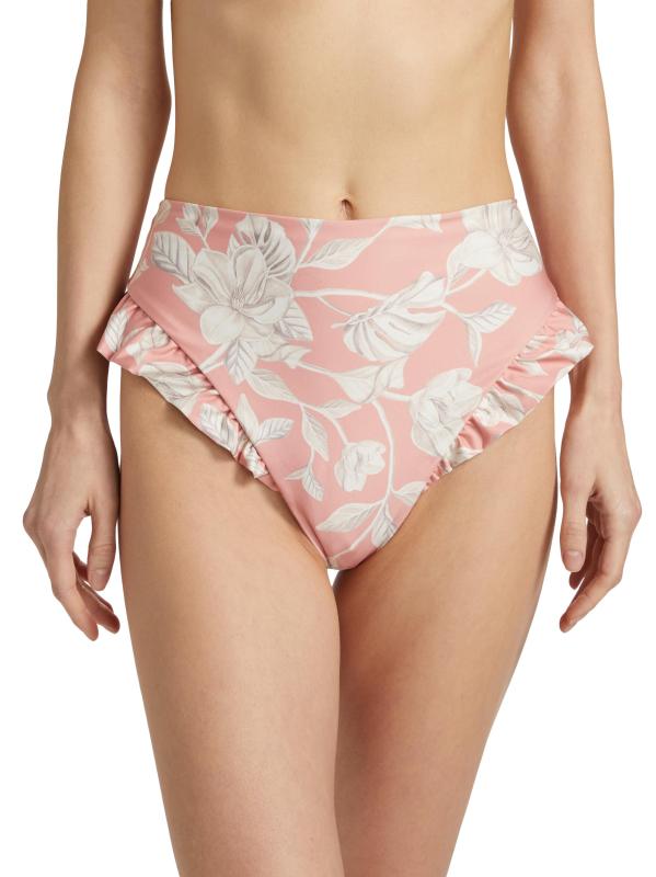 #2: الجزء السفلي من البكيني بطبعة زهور عالية الارتفاع من جينجيبر - وردي