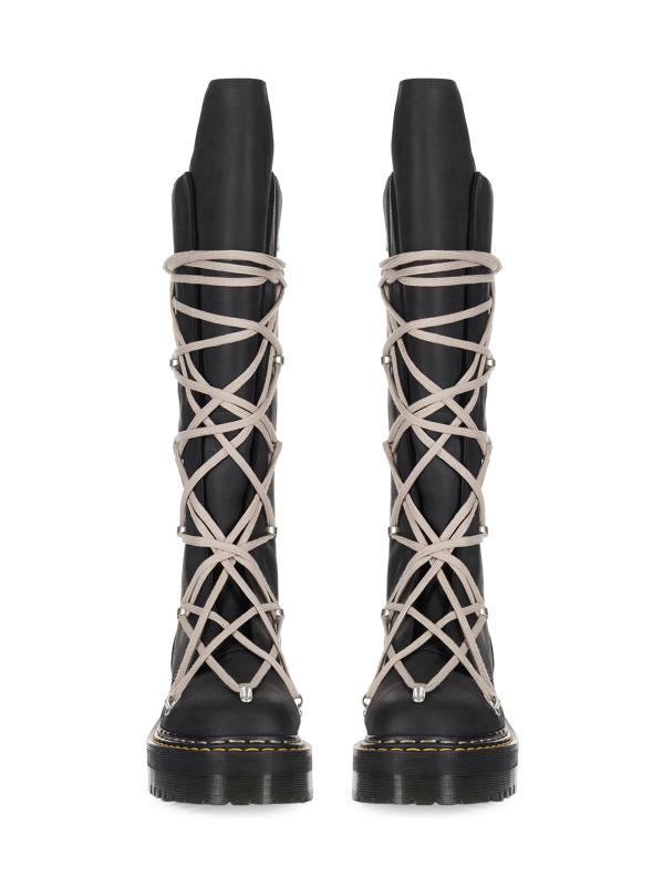 靴 Rick Owens Dr.Martens 1B60 PENTALACEQUAD Shop Rick Owens - Dr. Martens x Rick Owens 1B60 Quad-Sole