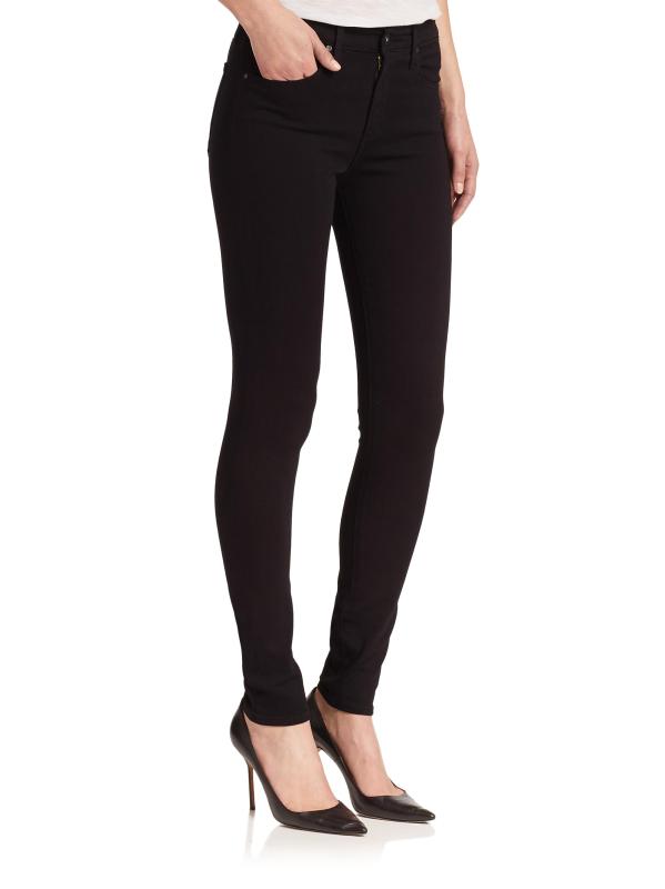 #3: بنطال جينز فرح سكيني عالي الارتفاع - سوبر بلاك