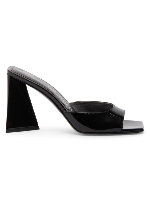 THE ATTICO レザー DEVON ミュール Devon metallic leather mules in silver - The Attico | Mytheresa
