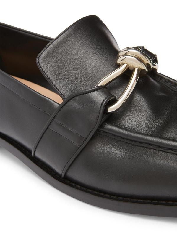 #5: حذاء «أستير نوت» من الجلد - أسود+فضي