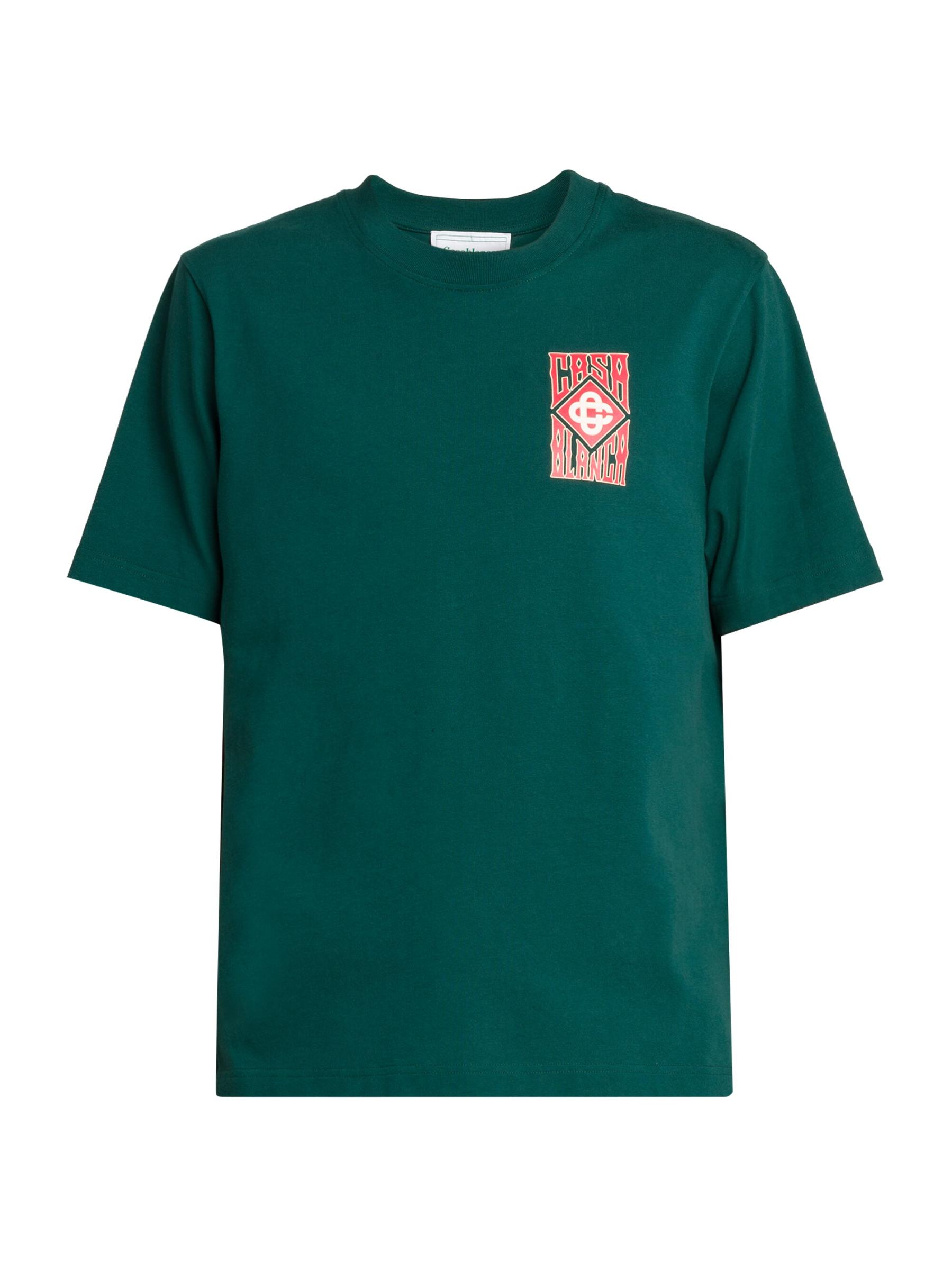 [CASABLANCA]ゴシック スタックロゴ Tシャツ Casablanca - ゴシック スタックロゴ スクリーンプリントTシャツ