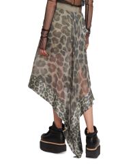 Shop Sacai - Leopard Print Asymmetrical Skirt | Saks Fifth