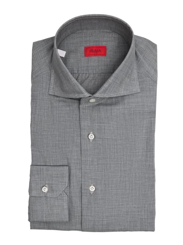 Sharkskin Cotton Dress Shirt