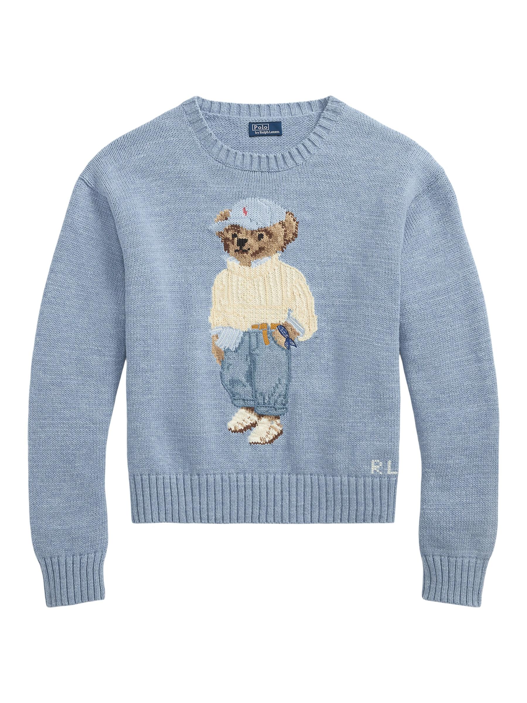Polo Bear Cotton-Knit Crewneck Sweater