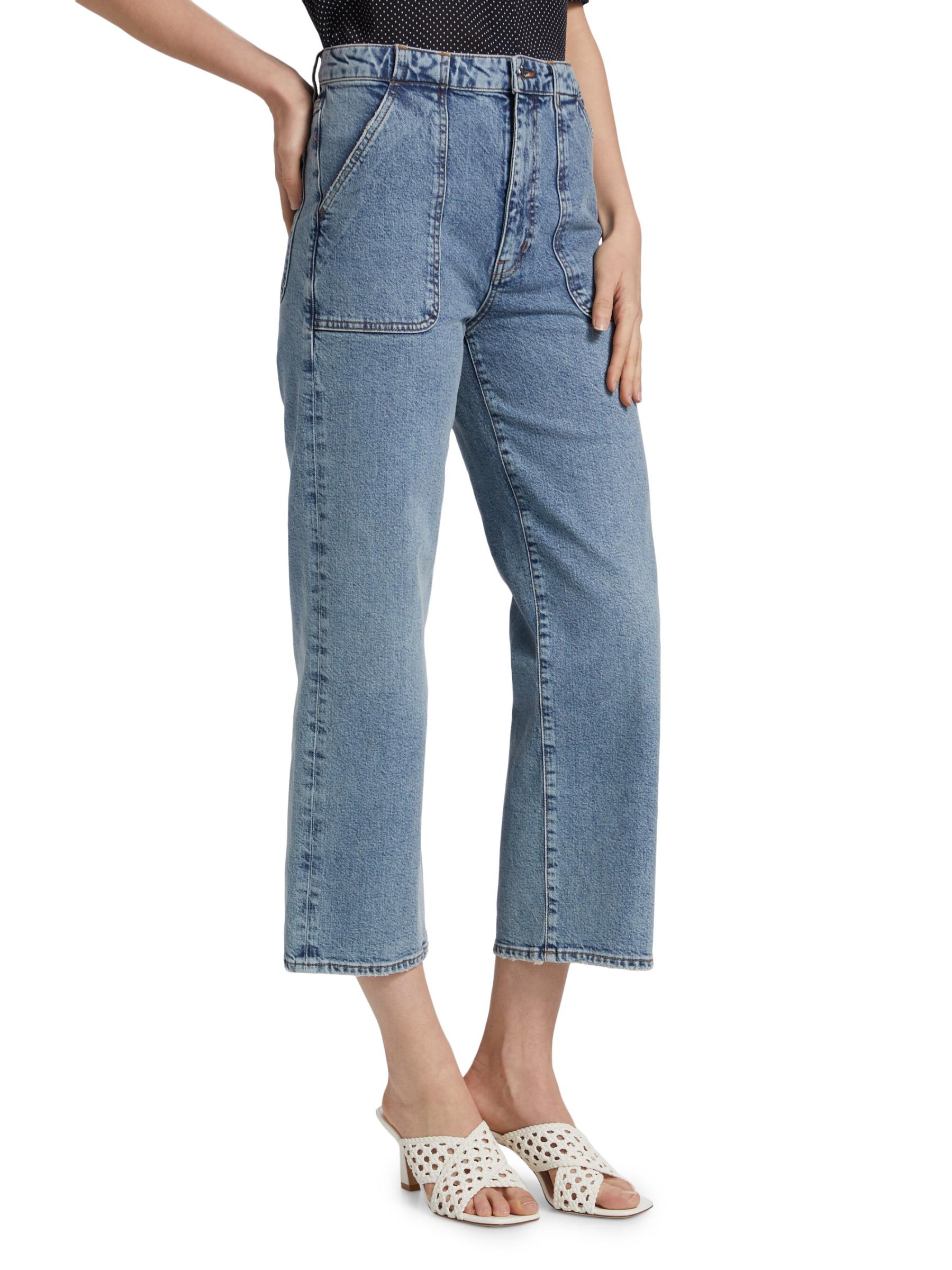 Shop FRAME - The Modern Pocket Wide-Leg Jeans | Saks Fifth