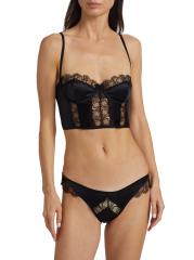 「KIKI DE MONTPARNASSE」シルク混サテン レーストリム KIKI DE MONTPARNASSE」シルク混サテン レーストリム (Kiki de