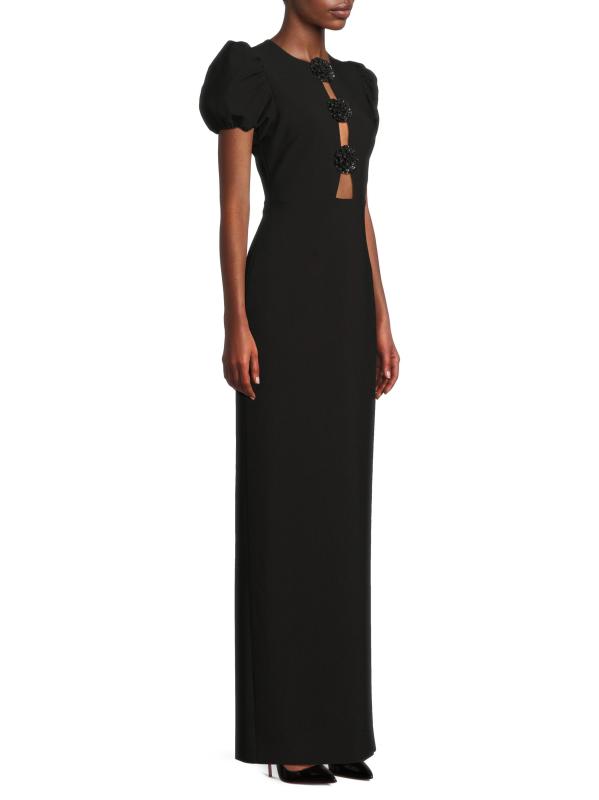 #3: فستان روزيت مزيّن بالكريستال من دروب 11 غريفين - أسود