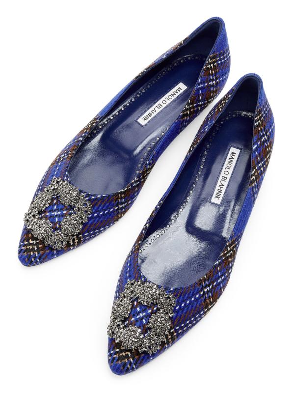 MANOLO BLAHNIK FLAT ウール Shop Manolo Blahnik - Hangisi Virgin Wool Flats | Saks Fifth