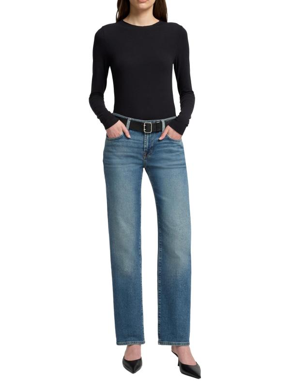 #6: بنطال جينز مستقيم بخصر متوسط من Calie - مستوى سطح البحر