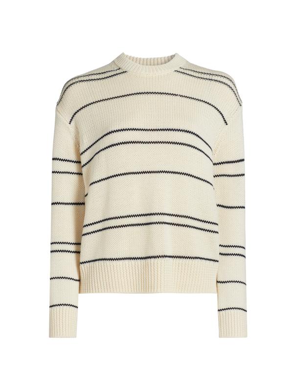 Shop Vince Variegated Striped Crewneck Sweater Saks Fifth