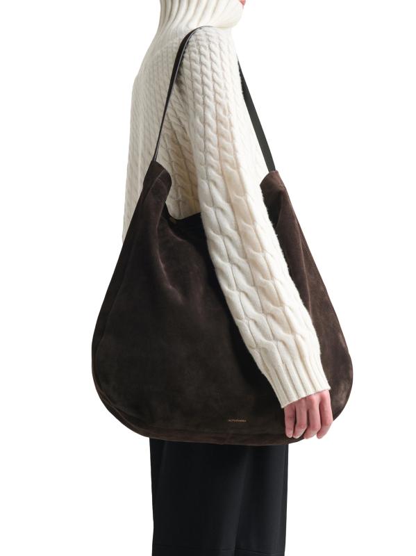 #2: حقيبة هوبو من الجلد المدبوغ كبيرة جدًا - شجر جميز