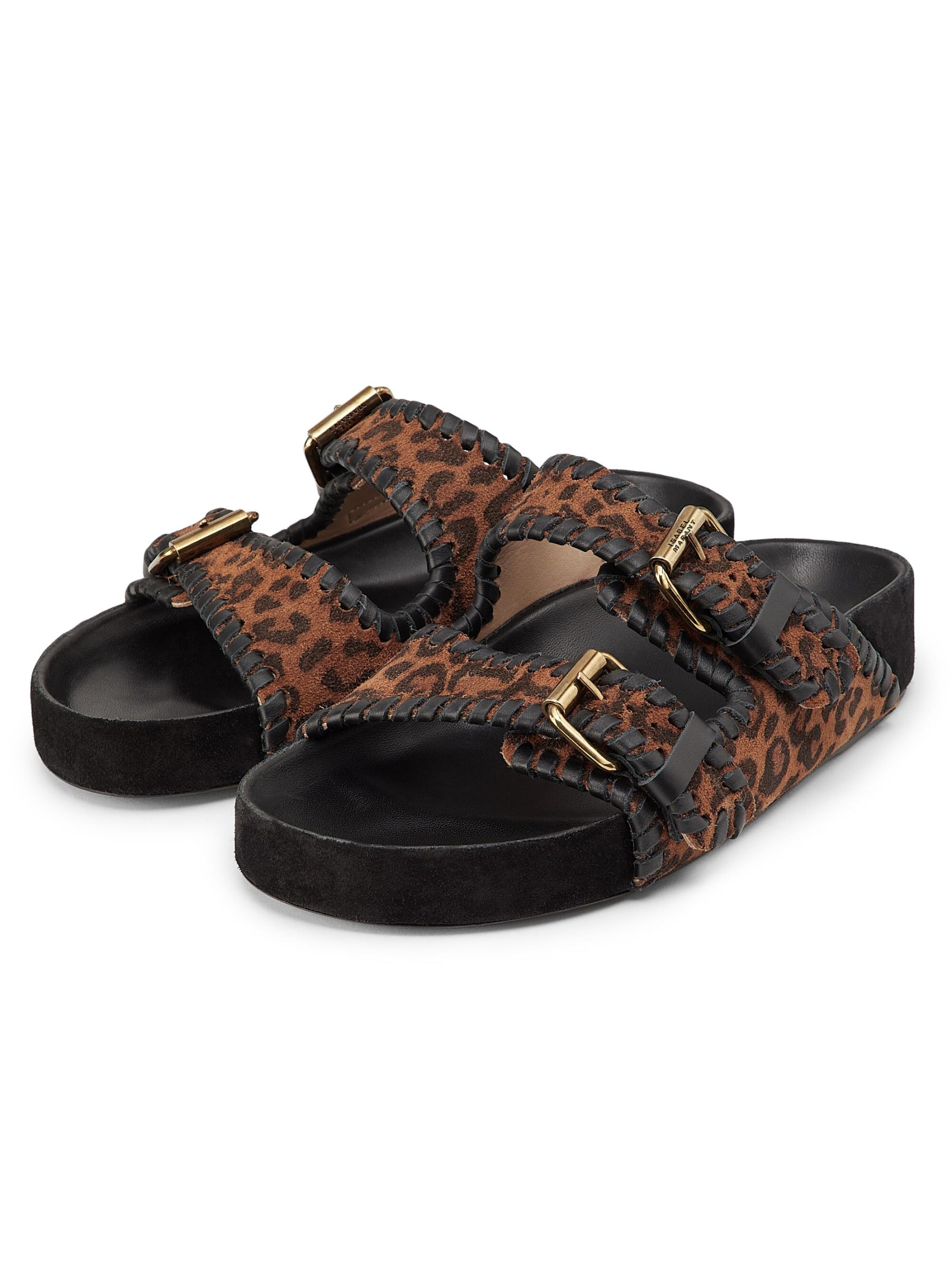 Shop Isabel Marant - Lennyo Suede Sandals | Saks Fifth