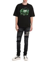 Amiri - リーフ・コットン・オーバーサイズ・クルーネックT
