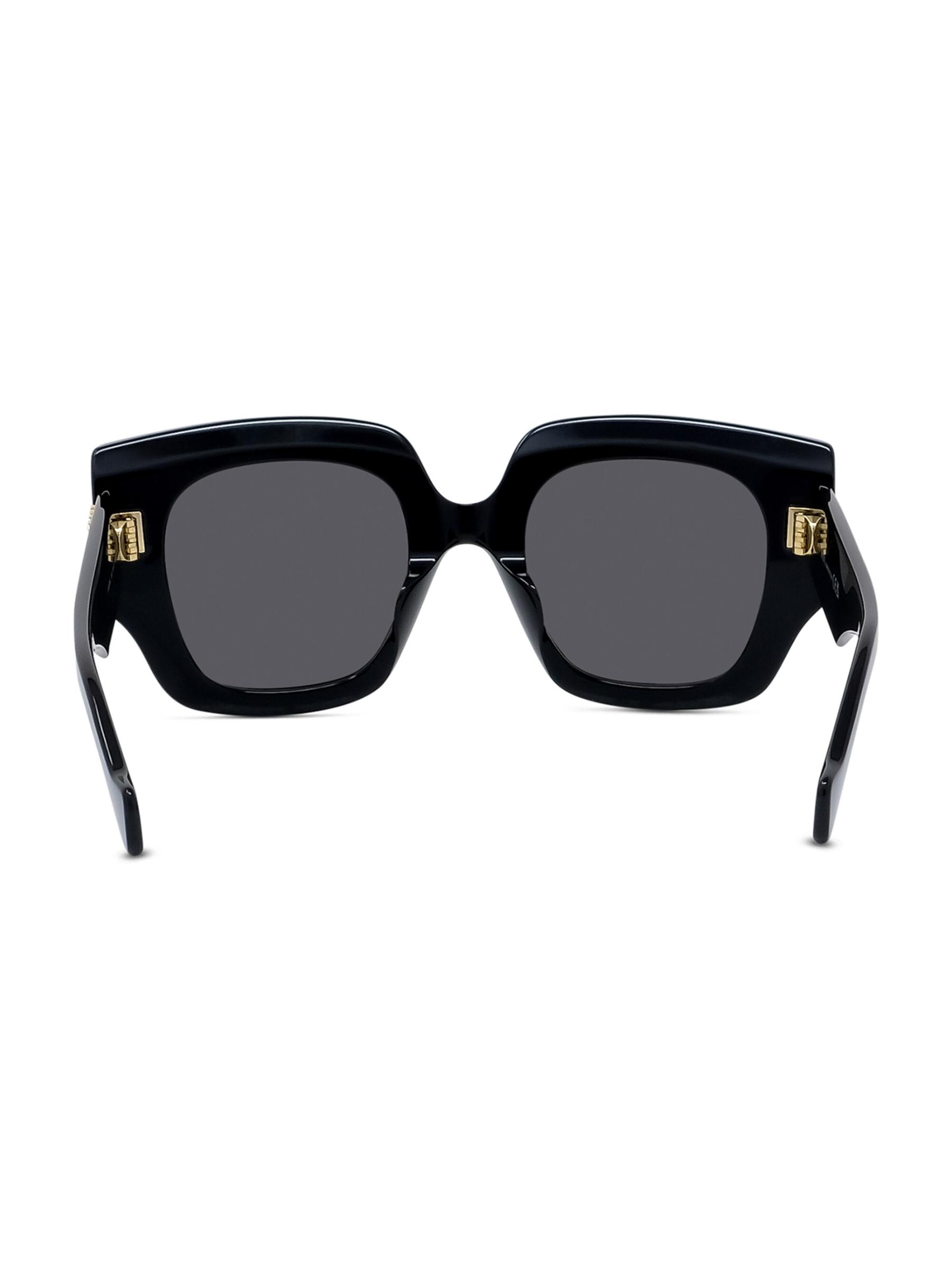 【LOEWE】アナグラム ジオメトリック サングラス ブラック Wave mask sunglasses Black - LOEWE