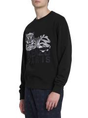 Shop KENZO - Happy Tiger Embroidered Crewneck Sweatshirt
