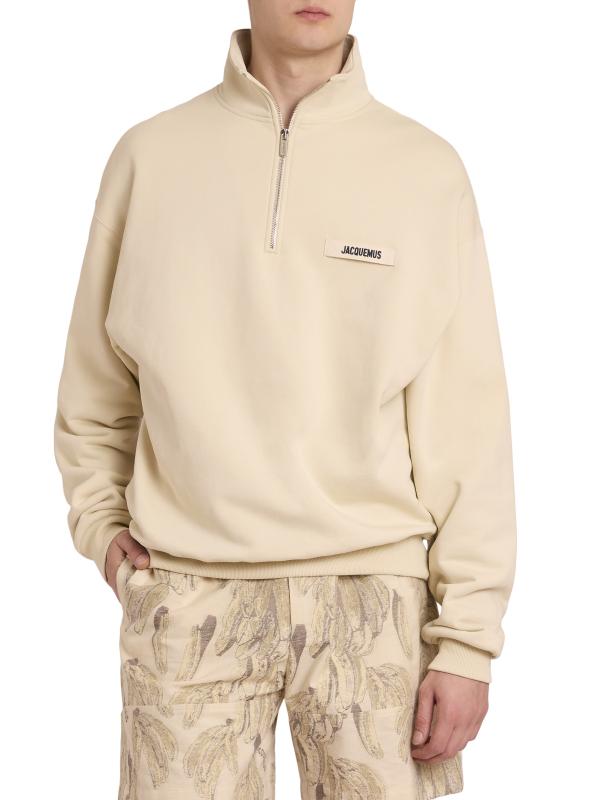 スウェット・トレーナー JACQUEMUS ZIP SWEATSHIRT LE CAMIONNEUR GROS GRAIN Jacquemus Le Camionneur Gros Grain Sweatshirt | Neutrals