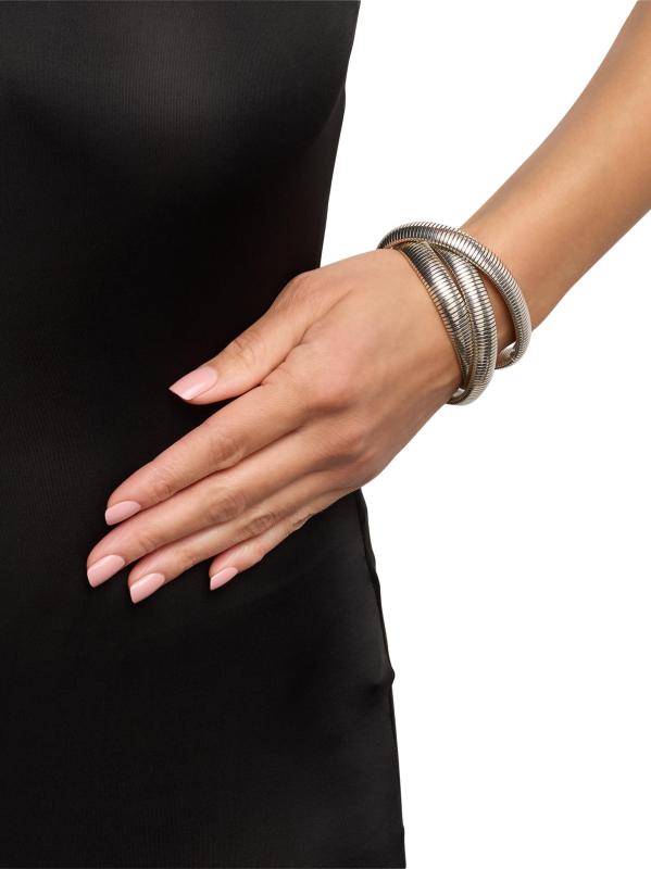 #2: سوار إنفينيتي سيلفر تون بثلاثة صفوف - فضة