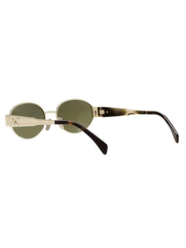 #9: Triomphe 54MM Oval Sunglasses - GOLD GREEN