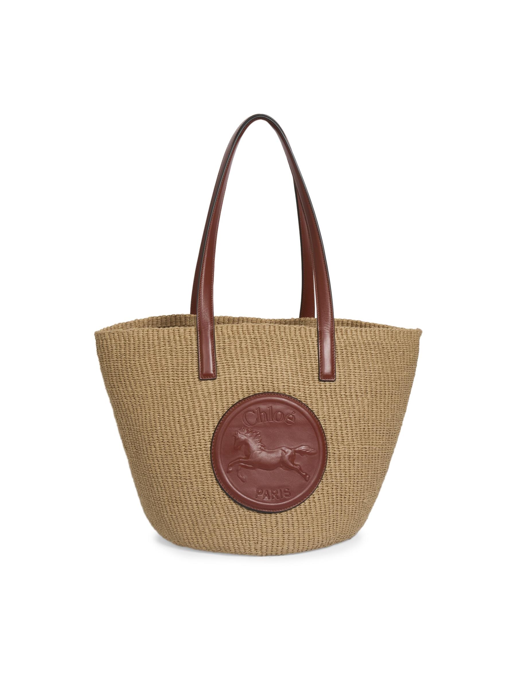 送料関税込【CHLOE】ホースメダルバスケット ラフィアトート 送料関税込【CHLOE】ホースメダルバスケット ラフィアトート