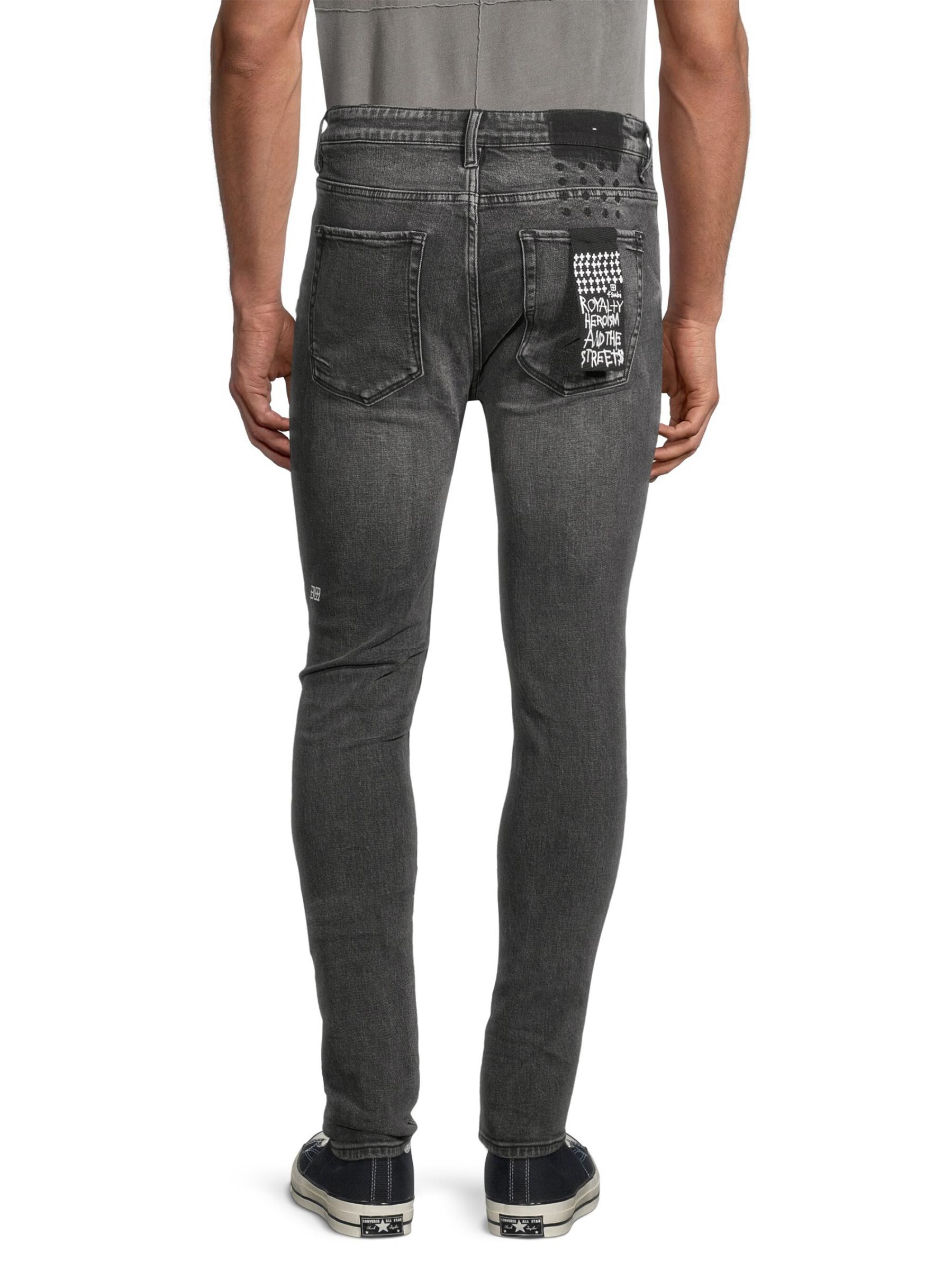 【KSUBI】Van Winkle Angst ダメージ デニム スキニー ジーンズ Van Winkle Angst Chamber Full Length Skinny Jean - Black