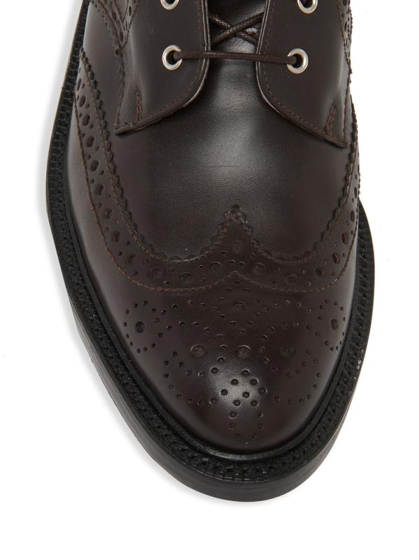 【美品】【TOMBROWN】ブラックレザーウィングチップシューズ 英製トムブラウンTHOM BROWNEウイングチップレザーシューズ黒9