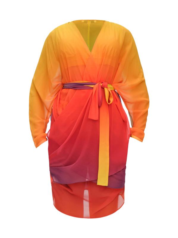 غطاء ملفوف من الشيفون من ميلي أومبري