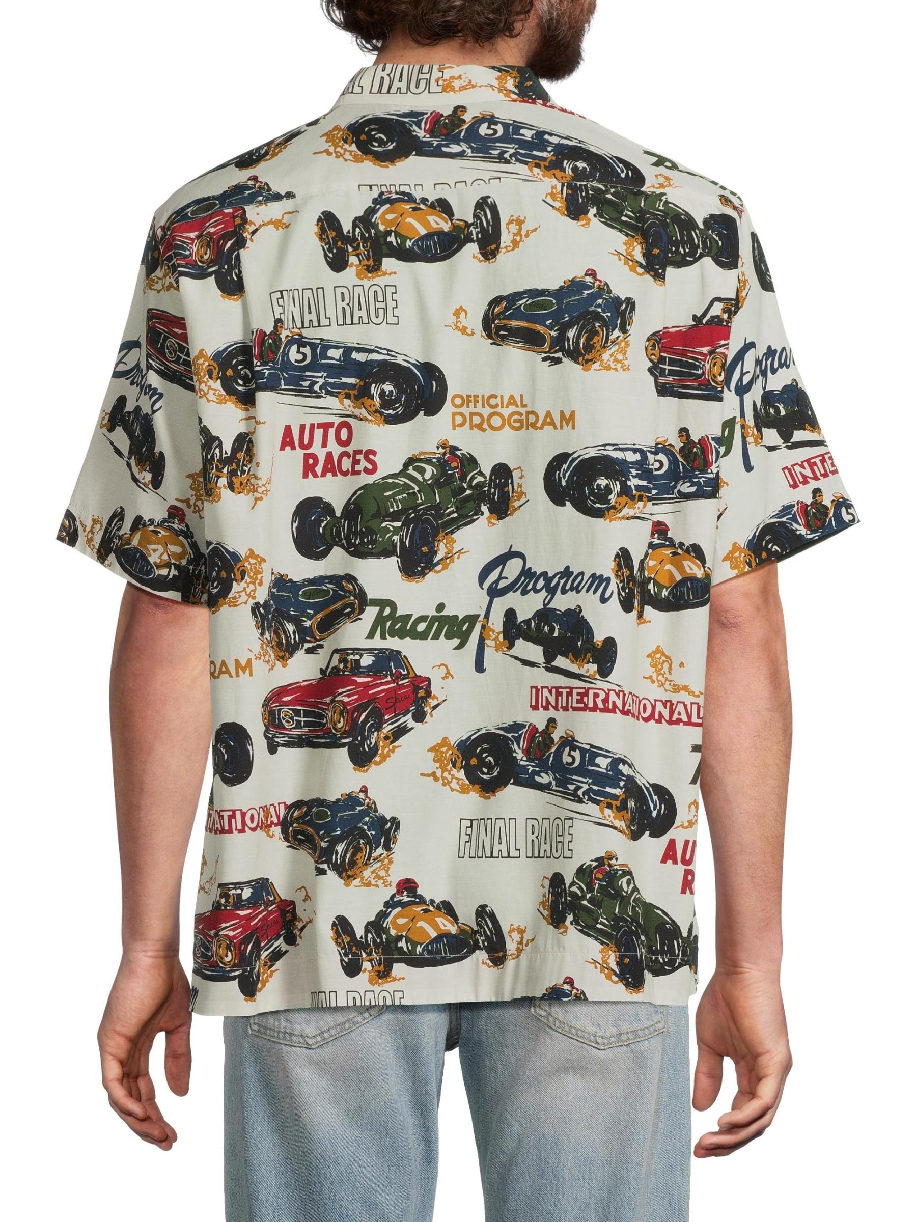 sacai サカイ カープリント シャツ 25ss 大人気【sacai】サカイ カーレース トロピカル プリント シャツ