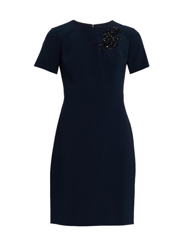 فستان قصير من الكريب مزيّن من تمارا