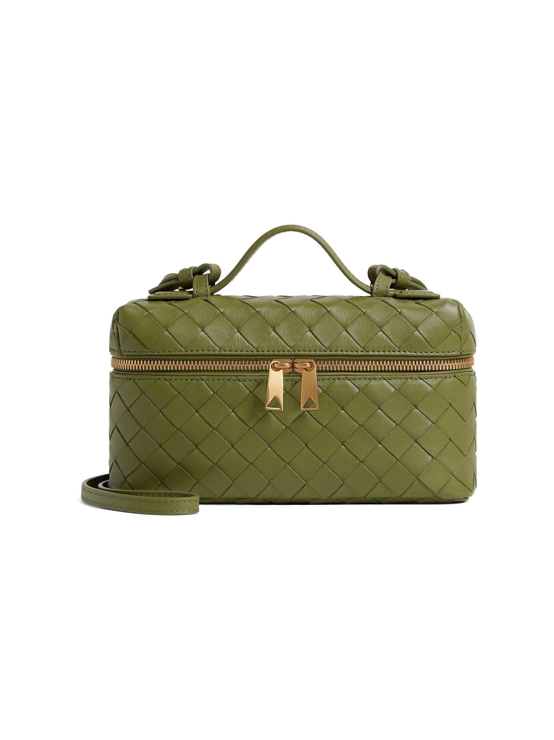 新作☆【Bottega Veneta】「バンバン」ビューティーケース Bottega Veneta - バンバン イントレチャート レザー クロス