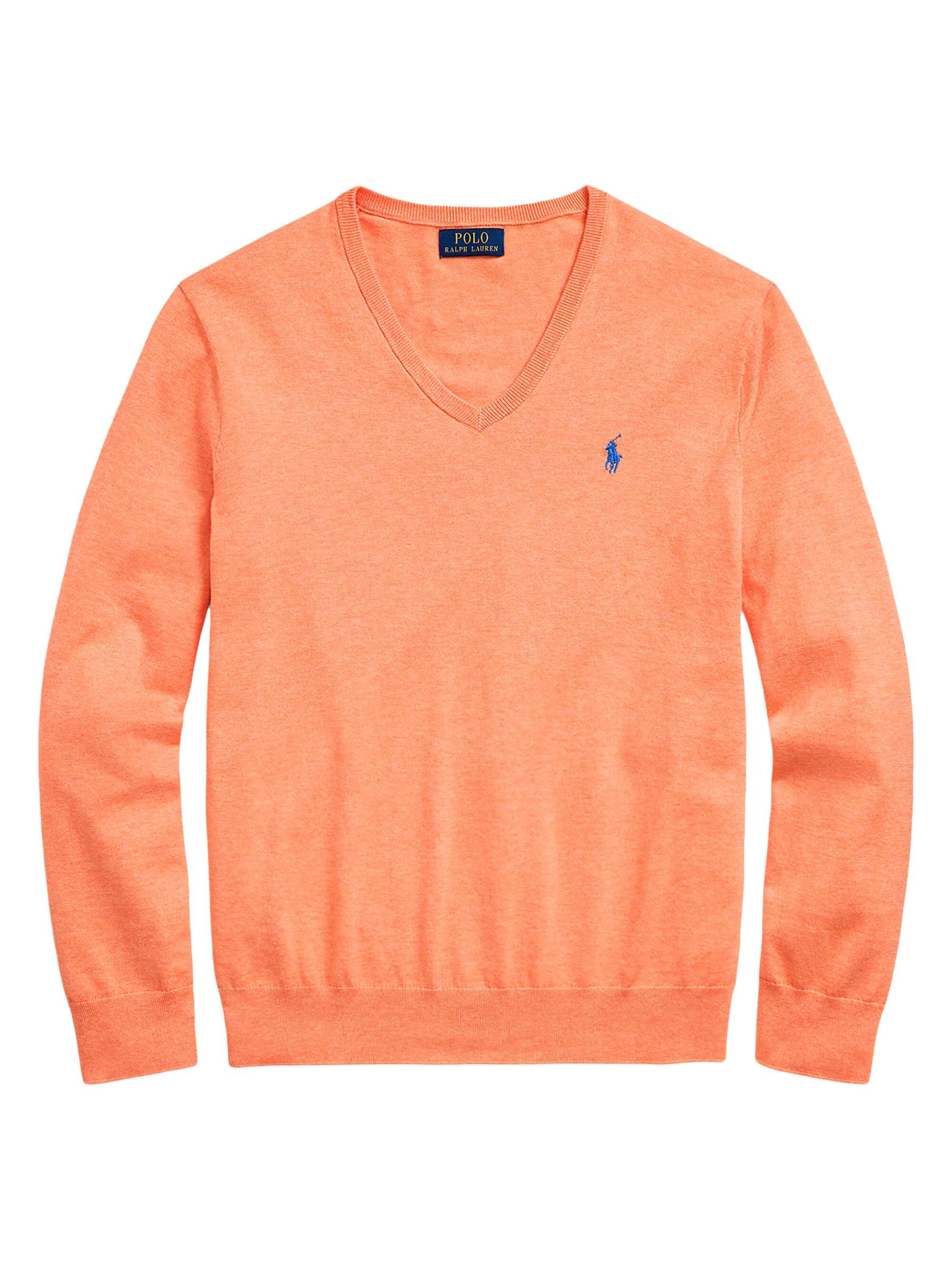 【送料&関税込】Polo Ralph Lauren Logo Embroidered V-neck Ju Polo Ralph Lauren Logo Embroidered V-neck Jumper | Blue