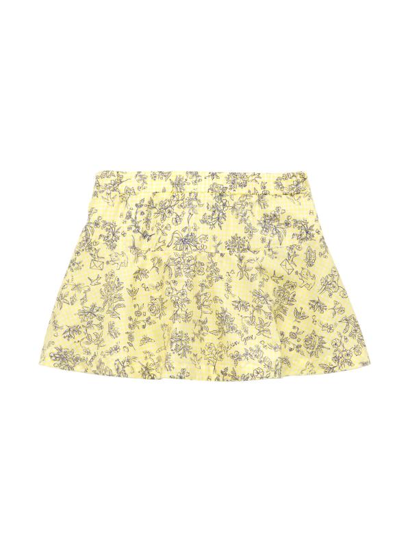 #2: تنورة فلانت بنقشة الزهور للفتيات الصغيرات والفتيات - كسوف عصير الليمون