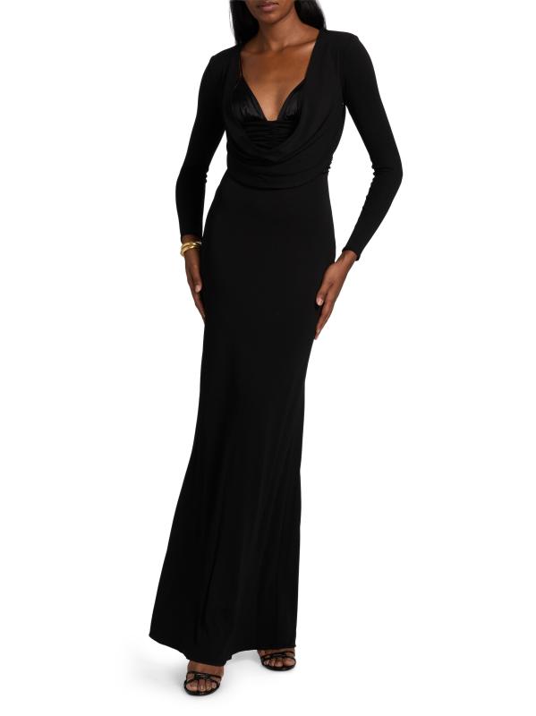 【ELISABETTA FRANCHI】サイドジッパー レッドカーペットドレス Shop Elisabetta Franchi - Red Carpet Crêpe Jersey Column