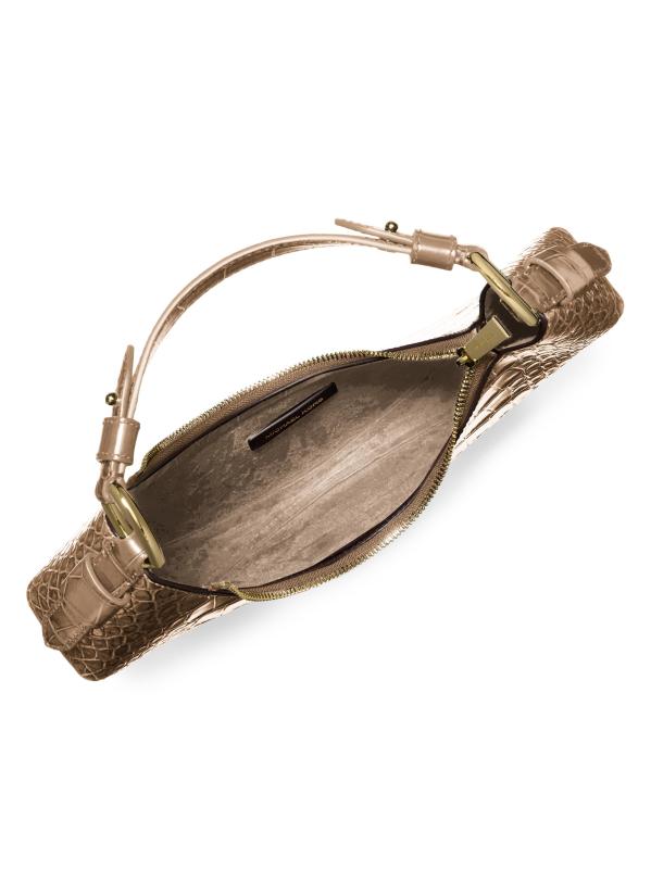 #3: حقيبة كتف Koa من الجلد بنقشة جلد التمساح - قشر