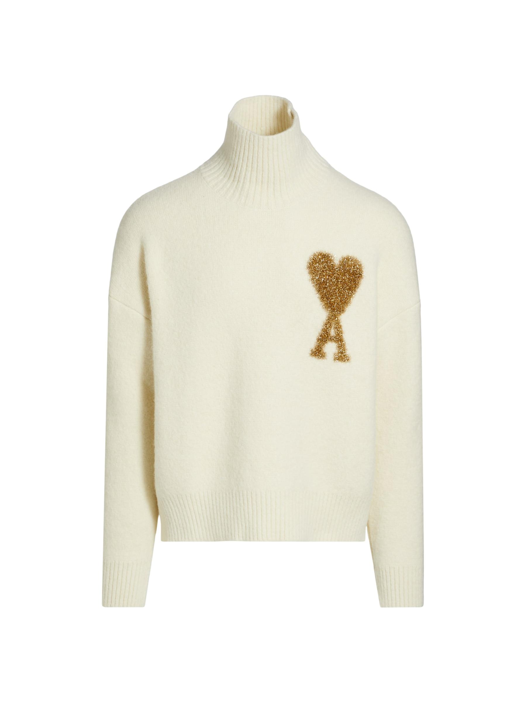 ★★AMI PARIS★★ Choker Knit Cream HKS011017150 HKS01101715 AMI Paris OFF WHITE ADC SWEATER Beige | BSTN Store