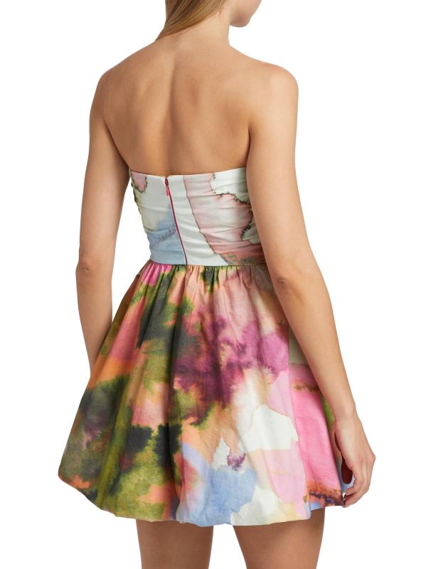 #4: فستان قصير بدون حمالات من كيلي بألوان مائية - سماء الصحراء