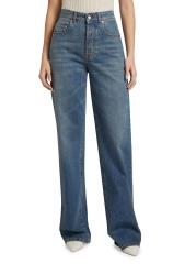 Shop Fabiana Filippi - Washed Denim High-Rise Straight-Leg