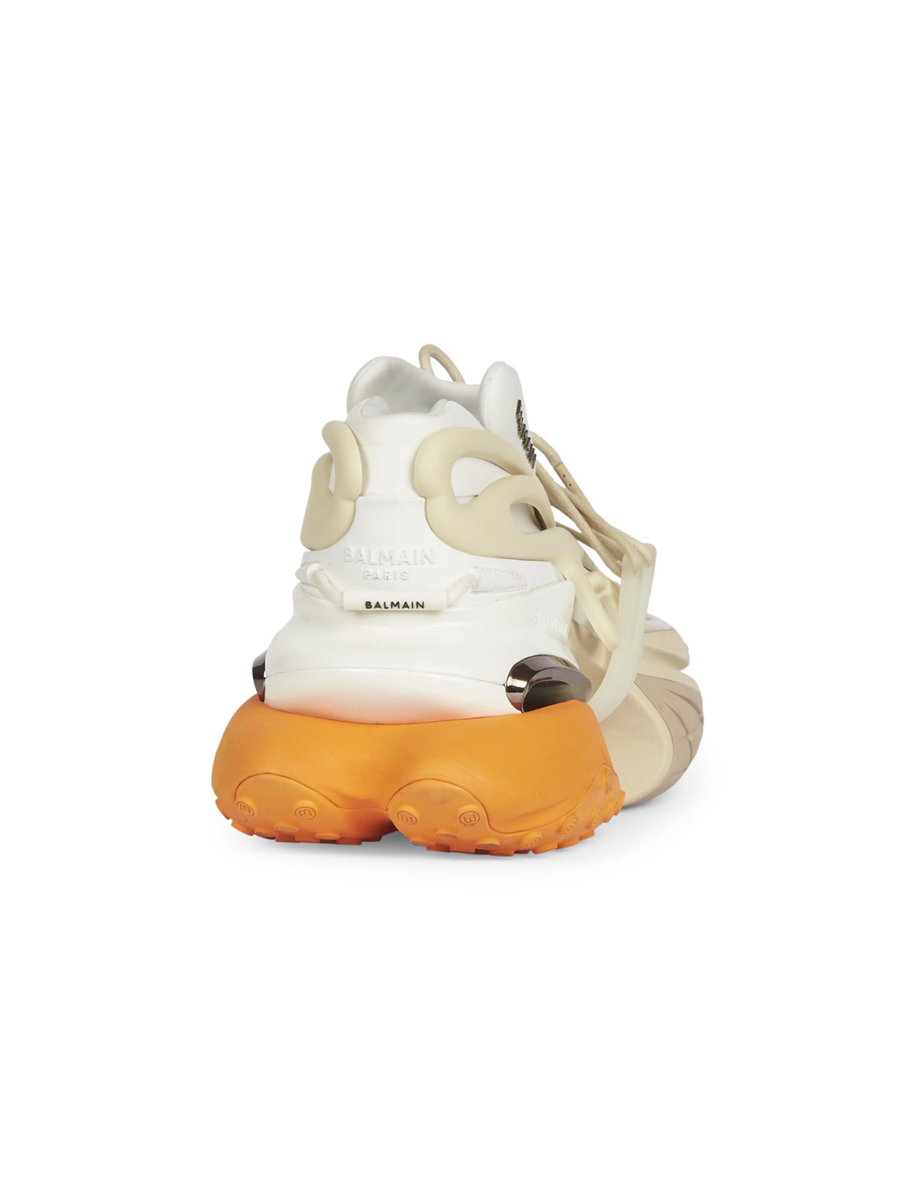 Shop Balmain - Unicorn Neoprene & Leather Low-Top Sneakers