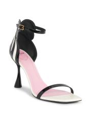 Shop Balmain - Eden 95MM Colorblocked Patent Leather Sandals