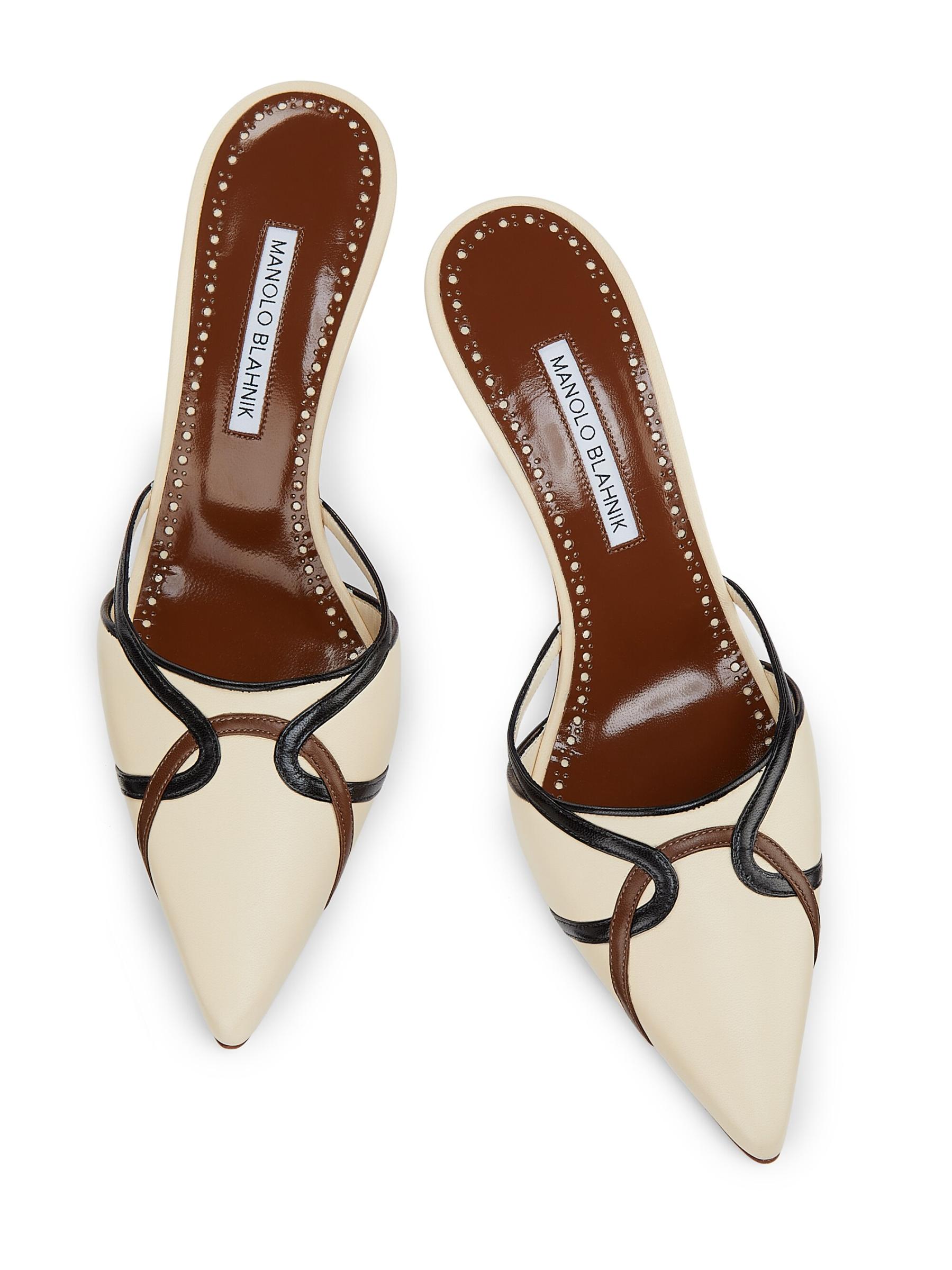 【MANOLO BLAHNIK】Ragheb 70 レザー カットアウト ミュール Manolo Blahnik ragheb leather mule 70mm • Message or email