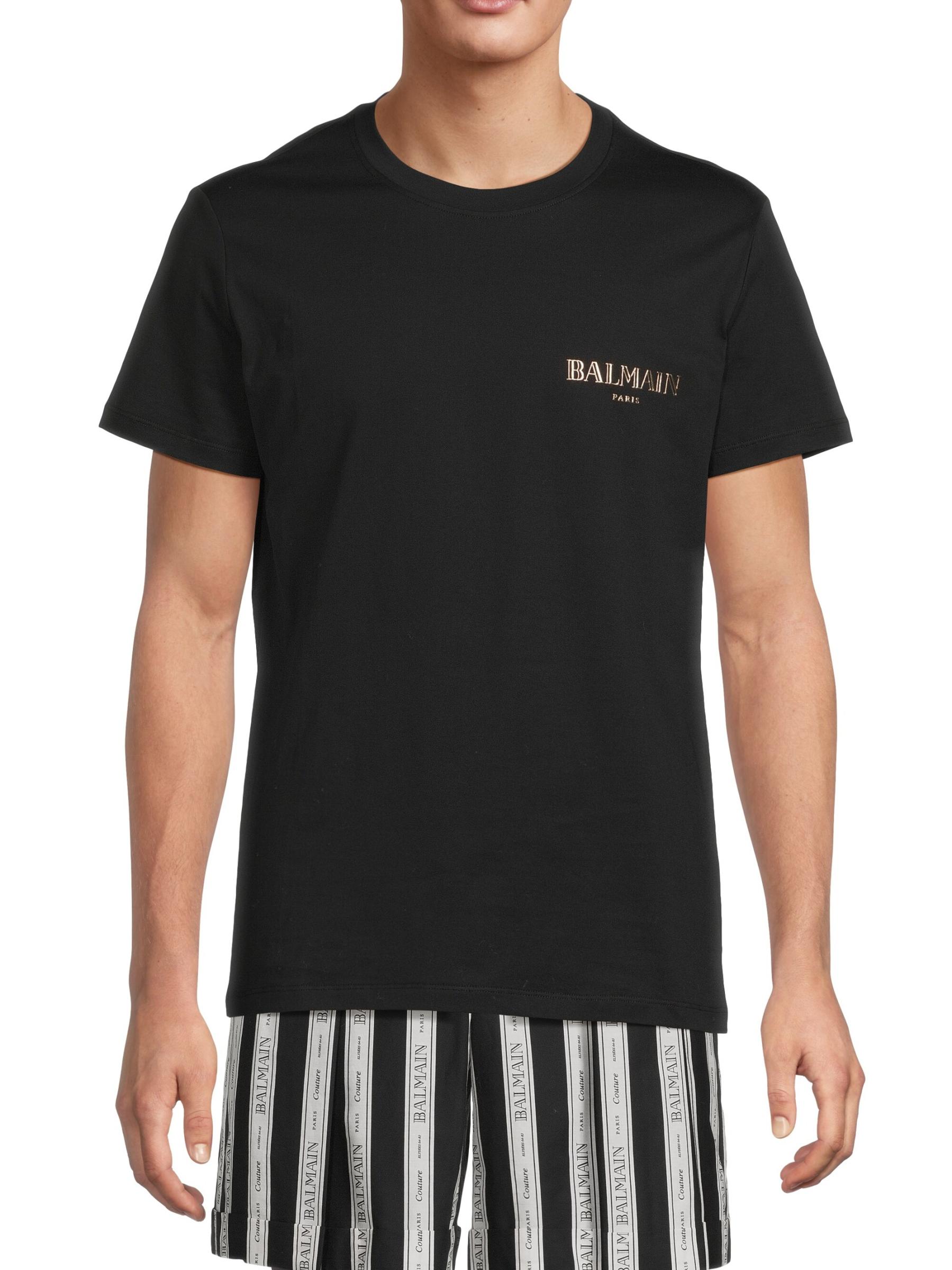 【関税込み】Balmain ネイビー Vintage Gel Tシャツ Balmainのネイビー Vintage Gel Tシャツがセール中