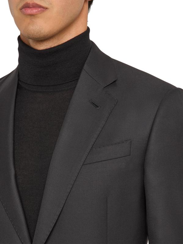 #6: بدلة أساسية من الصوف أحادية الصدر - أسود