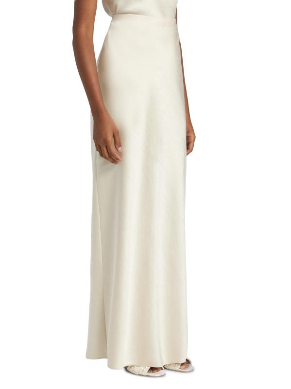 #3: تنورة ماكسي من الساتان Bias Column - بونا