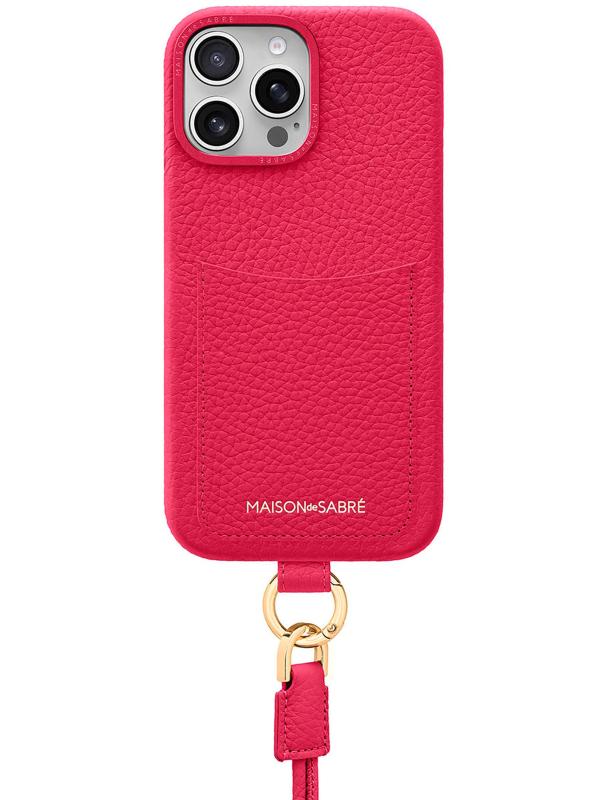 Maison de Sabre‘ iPhone16pro The Wristlet Phone Case iPhone 16 Pro - Black Caviar