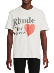 ★Rhude★ ホワイト 'Lovers' スラブ Tシャツ 95846b93-740e-493a-889c-